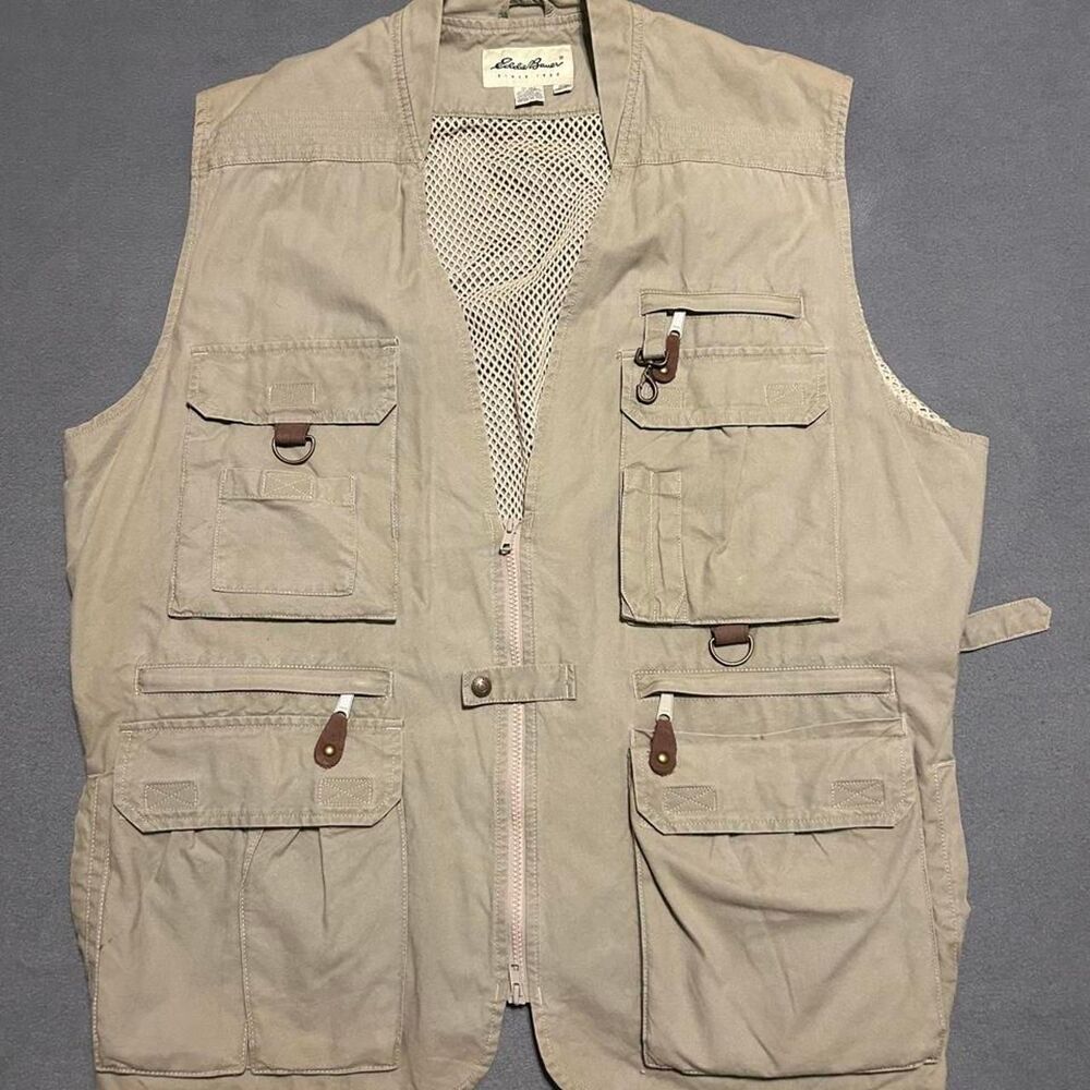 Eddie-bauer Men's Tan and Brown Gilet